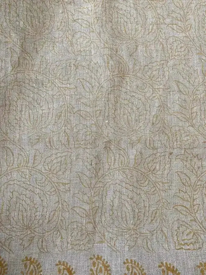 Nora Indian Hand Block Print Upholstery Fabric Linen Fabric