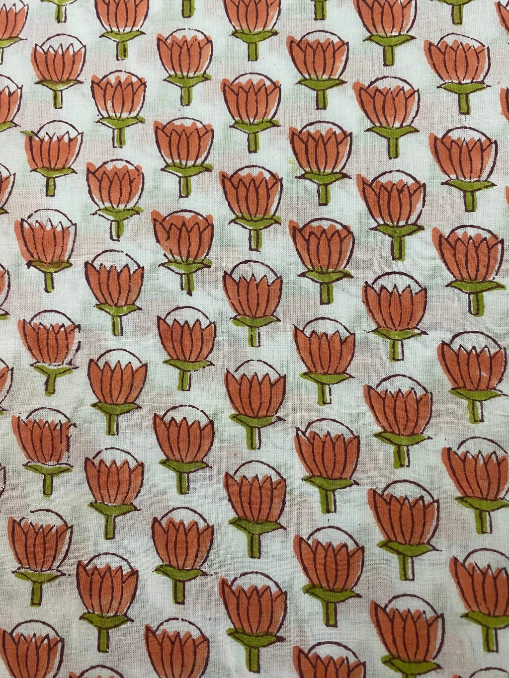 Eleni Hand Block Cotton Fabric Cotton Fabric