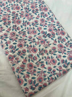Azalea Cotton Block Print Fabric Cotton Fabric