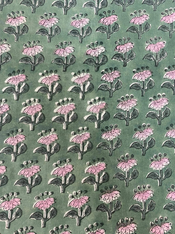 Delina Hand Block Cotton Fabric