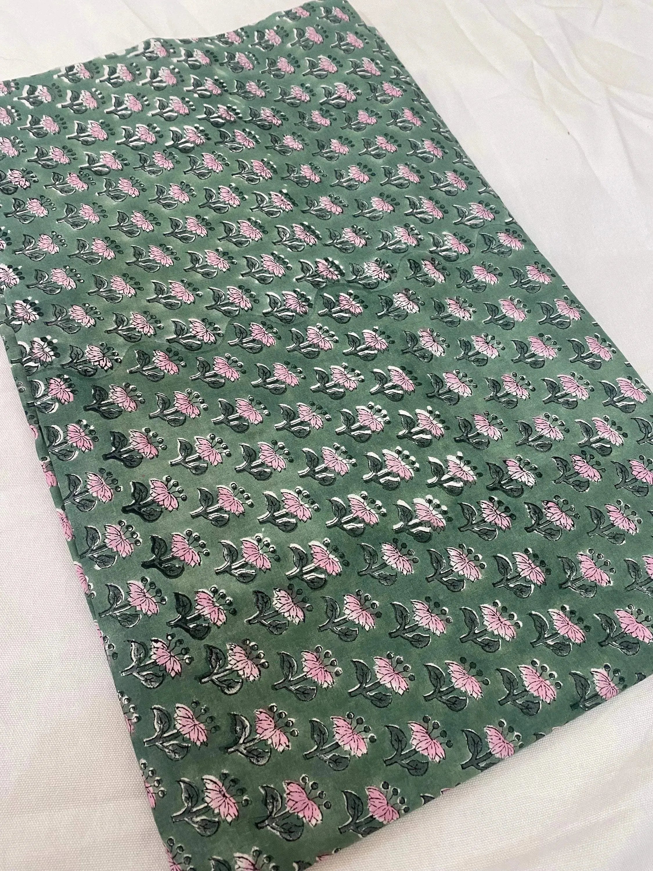 Delina Hand Block Cotton Fabric Cotton Fabric