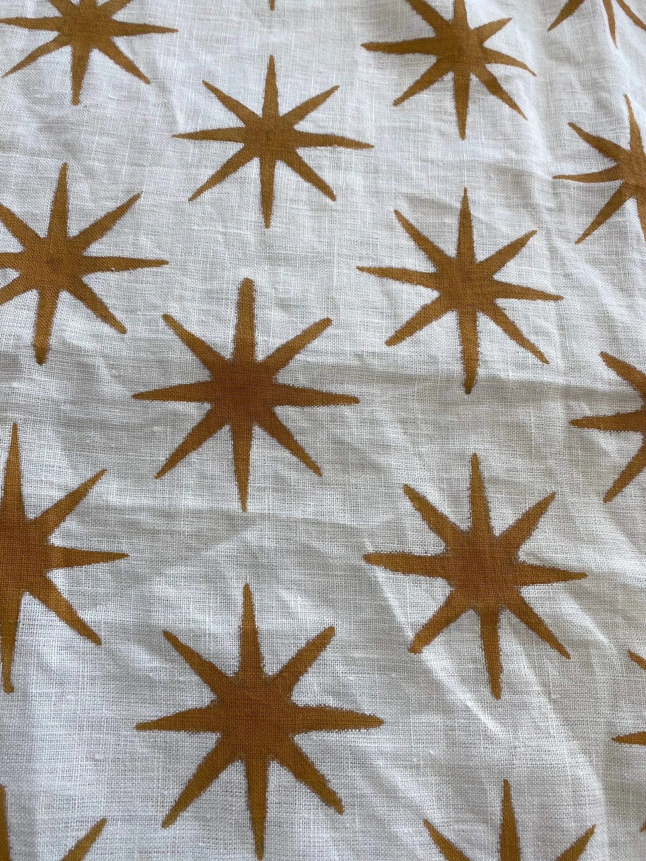 Linen fabric, Fabric by yard, Hand printed fabric, Block Print Fabric, Indian Fabric