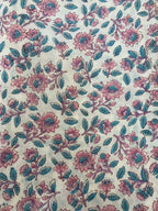 Azalea Cotton Block Print Fabric Cotton Fabric