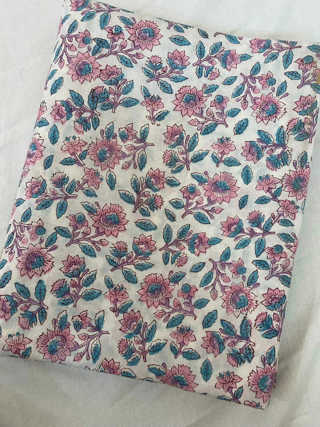 Azalea Cotton Block Print Fabric Cotton Fabric