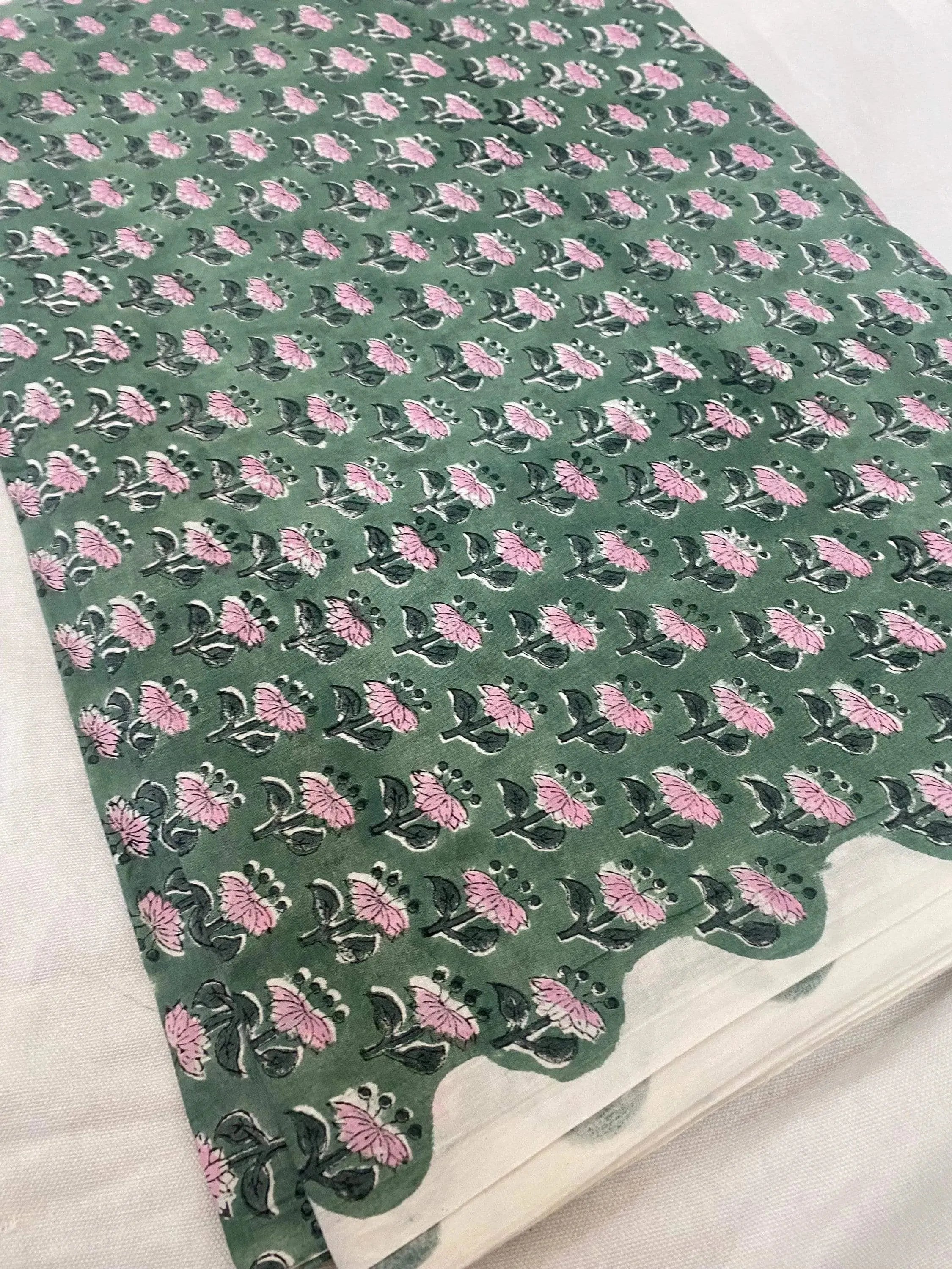 Delina Hand Block Cotton Fabric Cotton Fabric