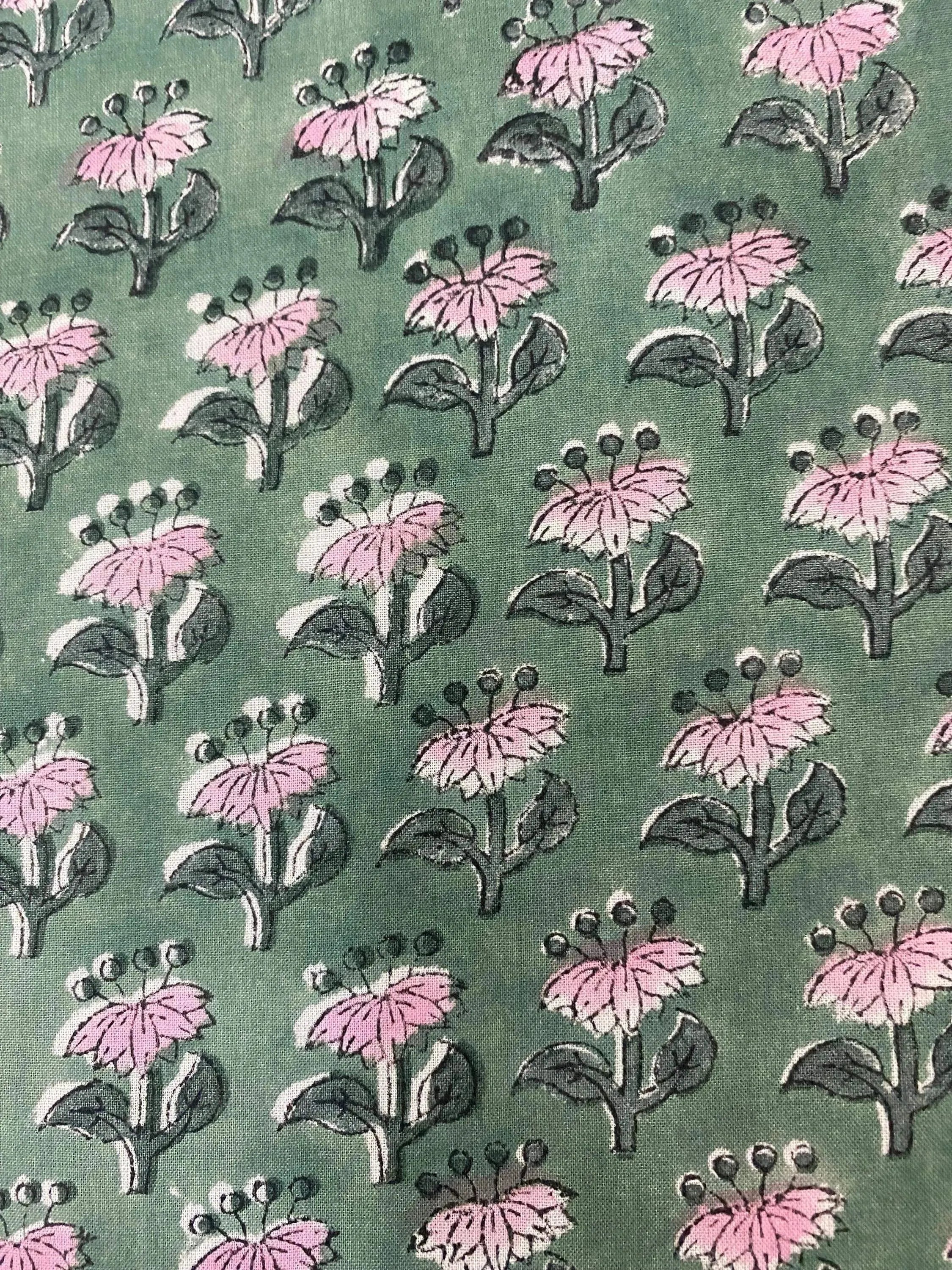 Delina Hand Block Cotton Fabric Cotton Fabric