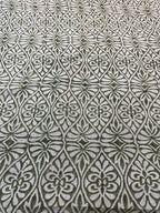 Flint Floral Hand Block Print Fabric Linen Fabric