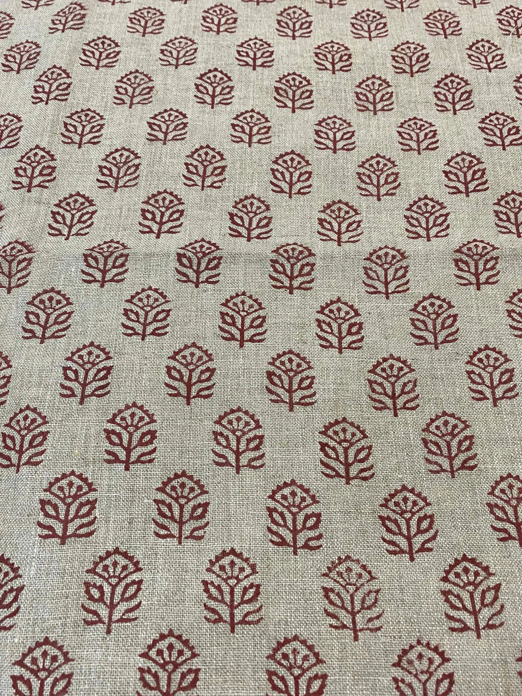 Garland Indian Hand Block Print Linen Fabric Linen Fabric