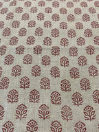 Garland Indian Hand Block Print Linen Fabric Linen Fabric