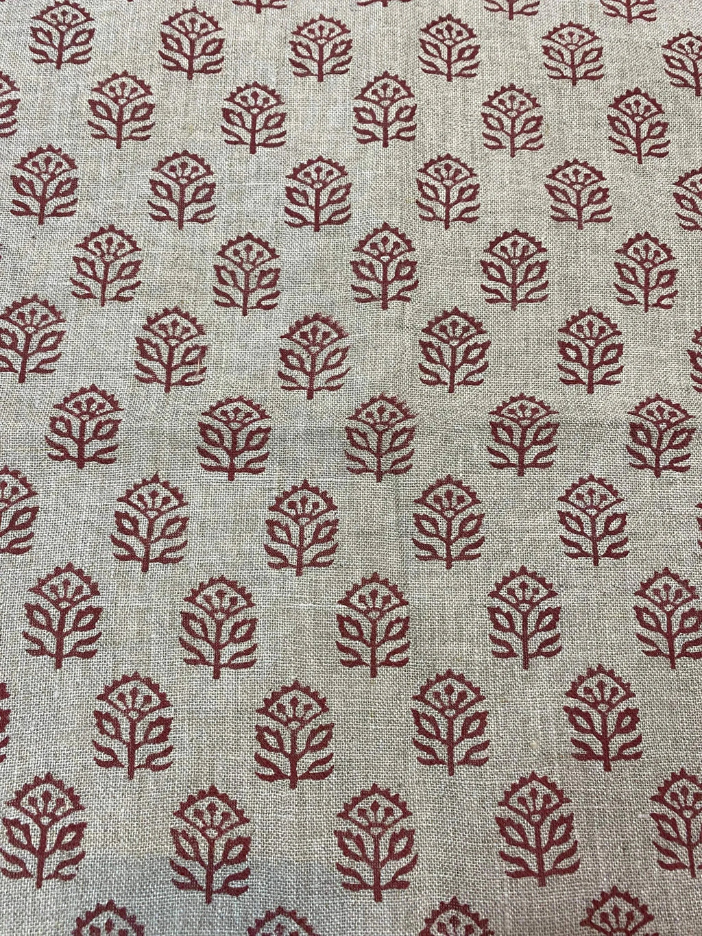 Garland Indian Hand Block Print Linen Fabric Linen Fabric