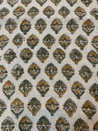 Bea Block Printed Linen Fabric Linen Fabric