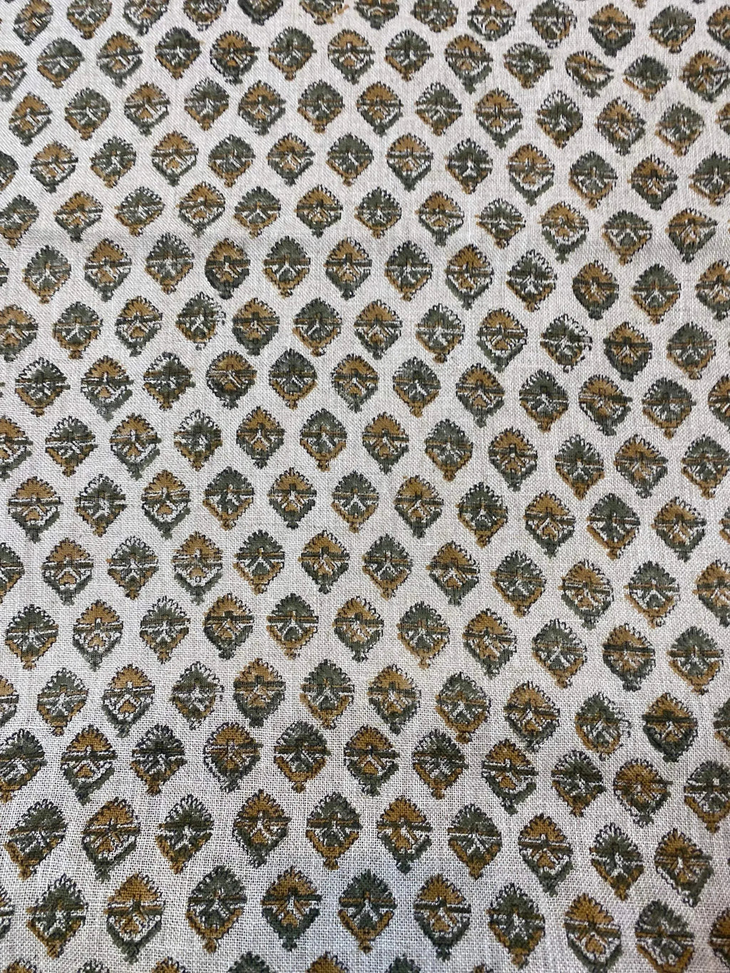 Bea Block Printed Linen Fabric Linen Fabric