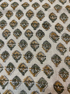 Bea Block Printed Linen Fabric Linen Fabric