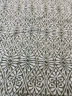 Flint Floral Hand Block Print Fabric Linen Fabric
