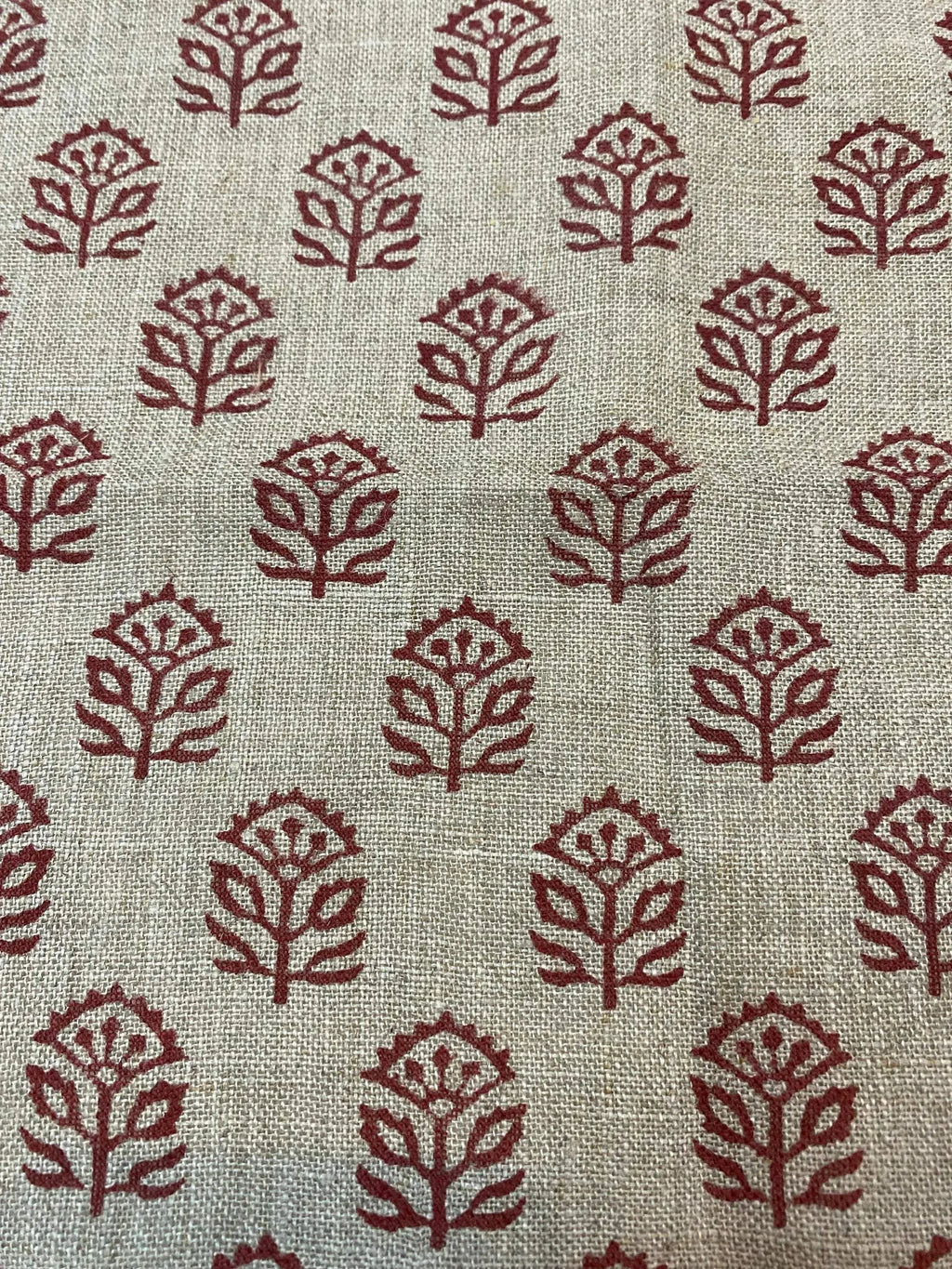 Garland Indian Hand Block Print Linen Fabric Linen Fabric
