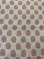 Garland Indian Hand Block Print Linen Fabric Linen Fabric