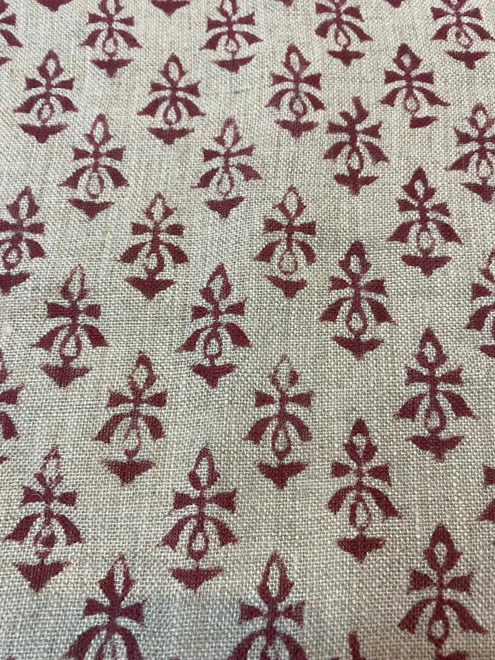 58" inches Indian Hand Block Print Fabric, Indian Linen Fabric, Block Print Fabric, Designer Floral Printing Fabric, Upholstery fabric, - Maple Village Lane