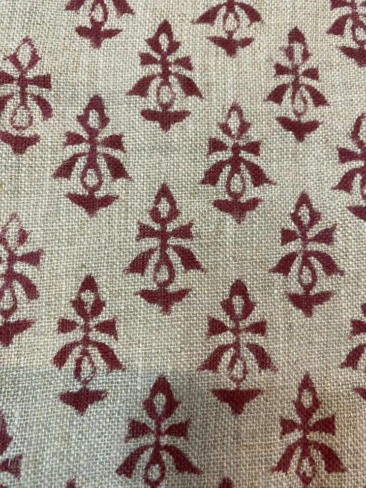 58" inches Indian Hand Block Print Fabric, Indian Linen Fabric, Block Print Fabric, Designer Floral Printing Fabric, Upholstery fabric, - Maple Village Lane