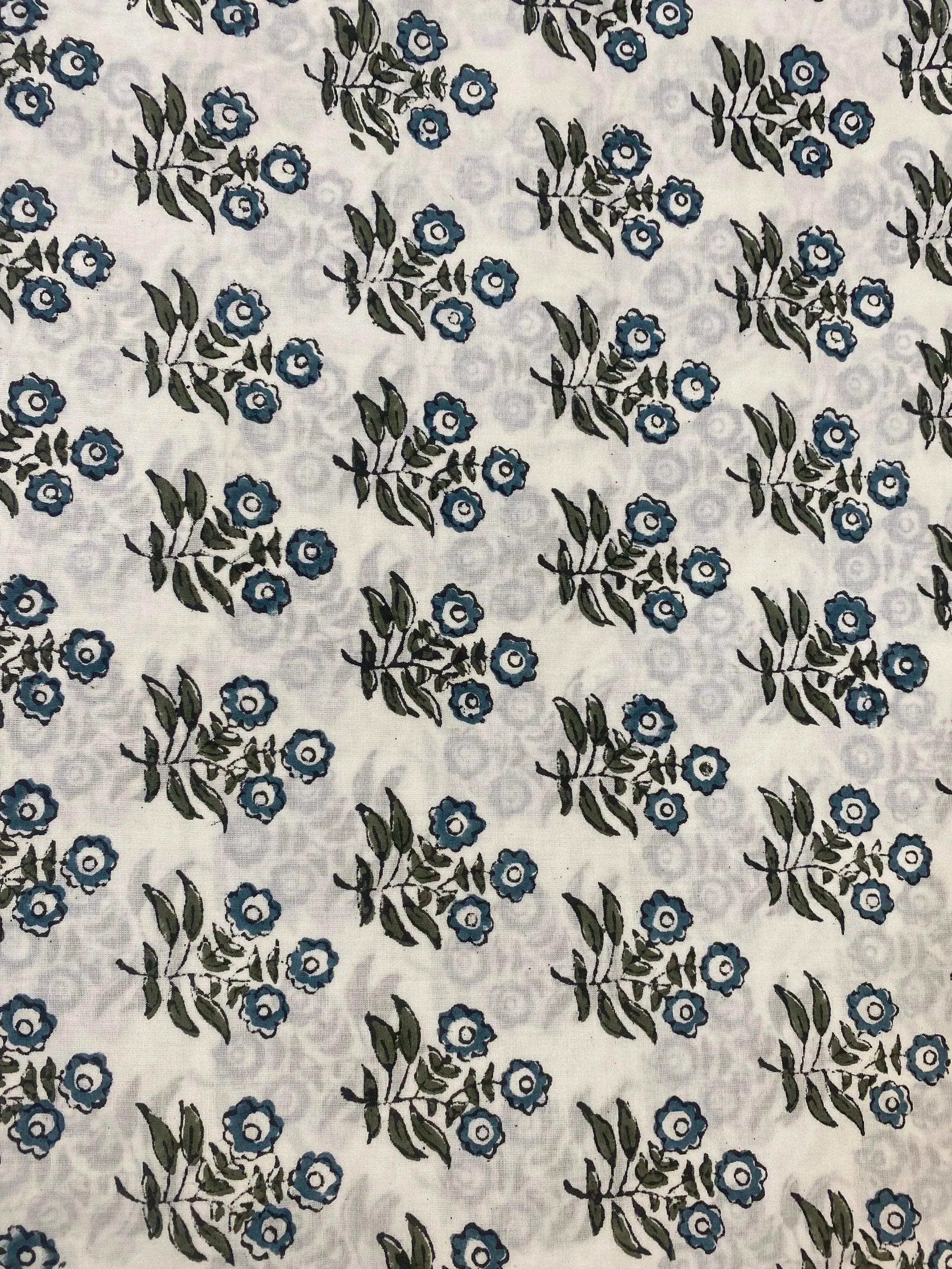 Briannah Indian Block Print Cotton Fabric by the Yard Cotton Fabric