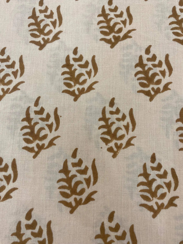 Luc Hand Block Printed Cotton Fabric By Yard