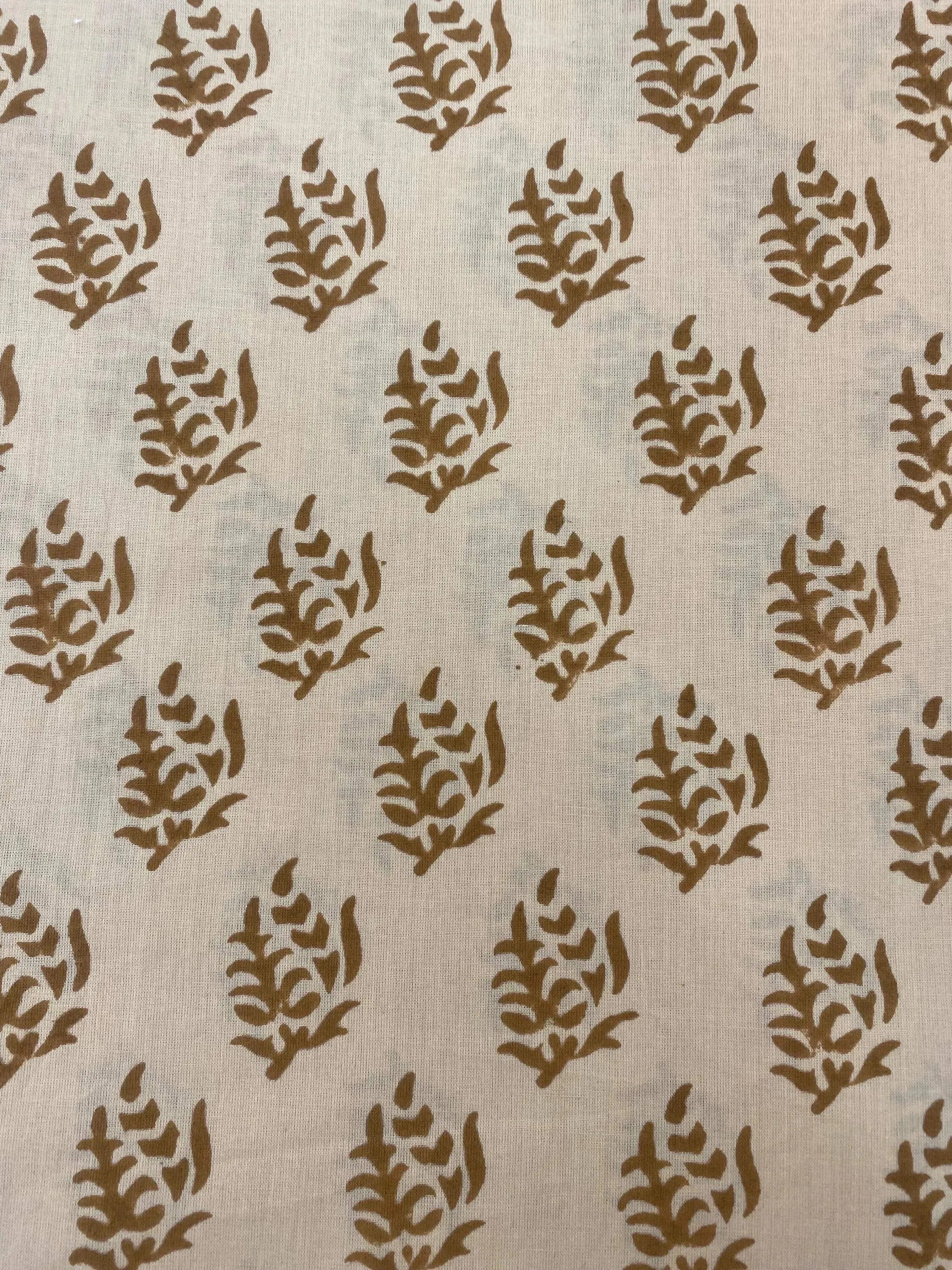 Luc Hand Block Printed Cotton Fabric By Yard Cotton Fabric