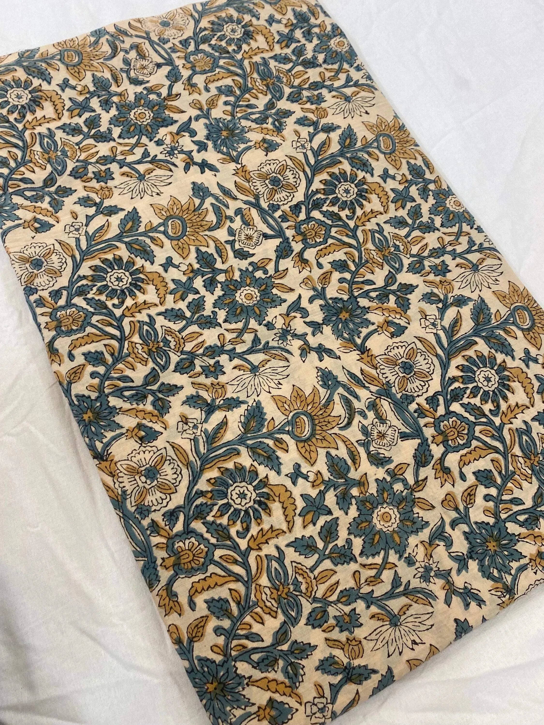 Euphemia Hand Block Printed Cotton Fabric Cotton Fabric