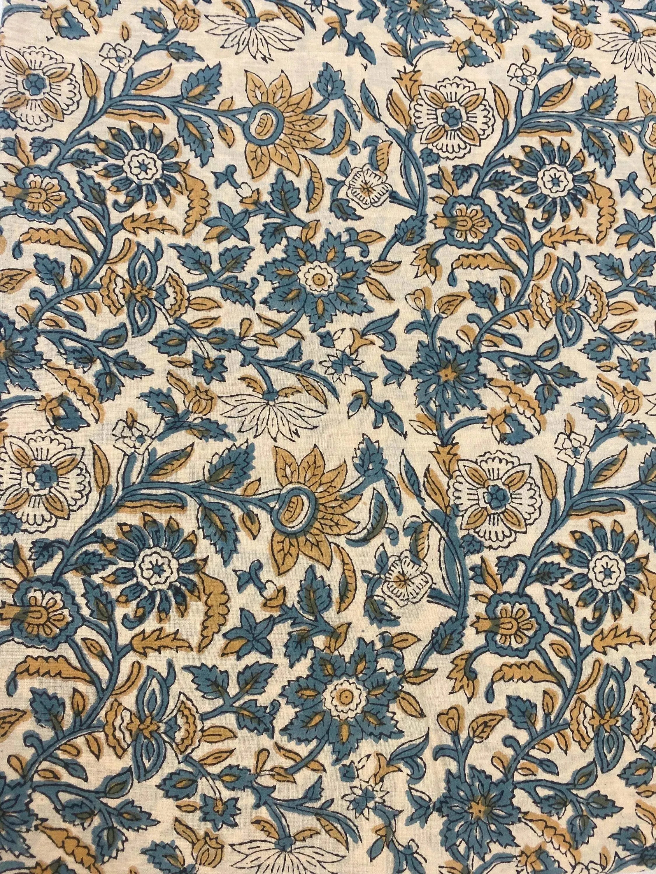 Euphemia Hand Block Printed Cotton Fabric Cotton Fabric