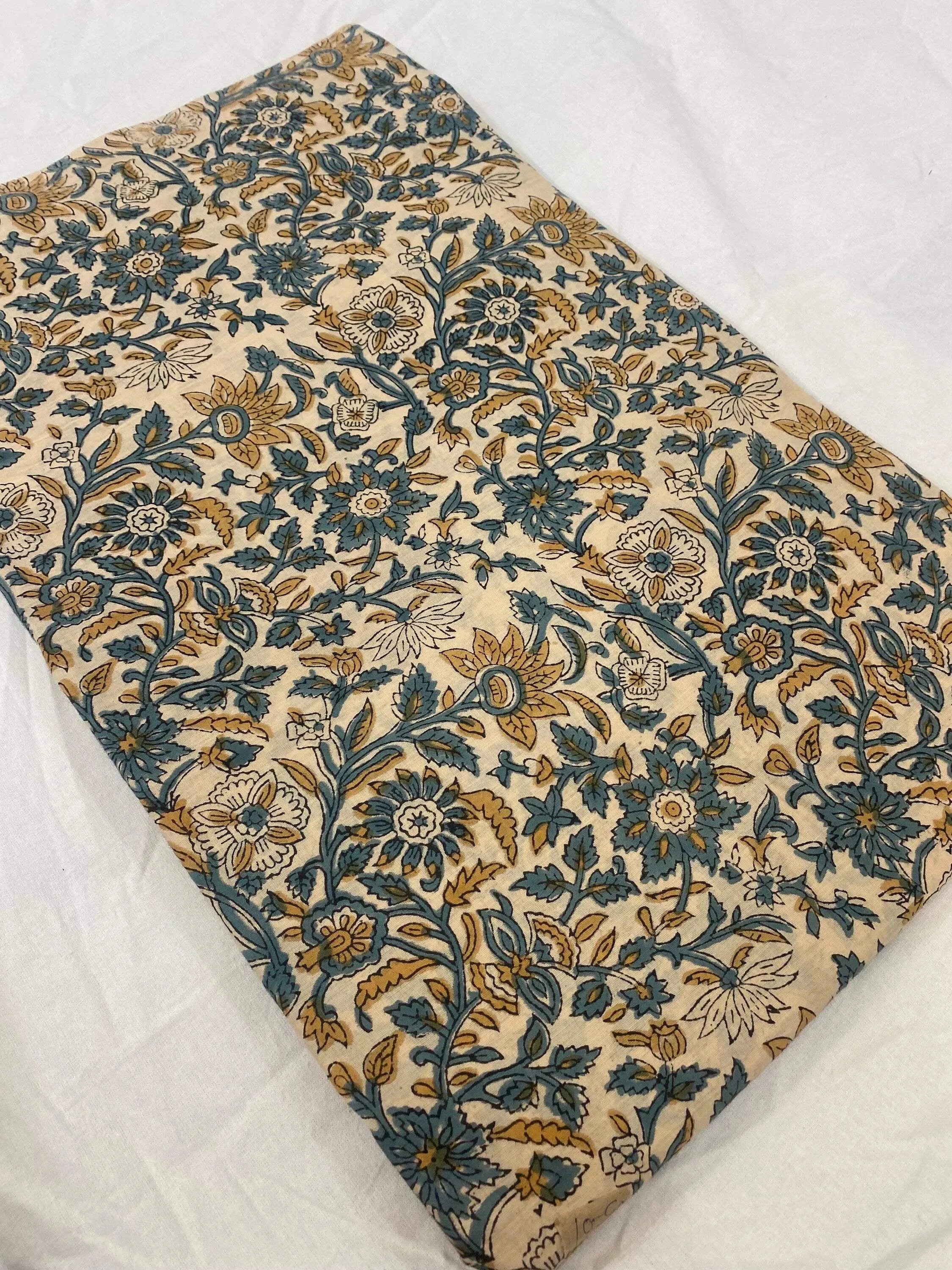 Euphemia Hand Block Printed Cotton Fabric Cotton Fabric