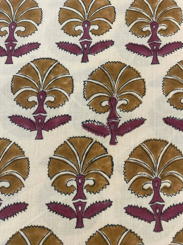 Hope Soft Cotton Block Printed Fabric