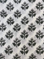Lenny Red Floral Cotton Fabric by the Yard Cotton Fabric