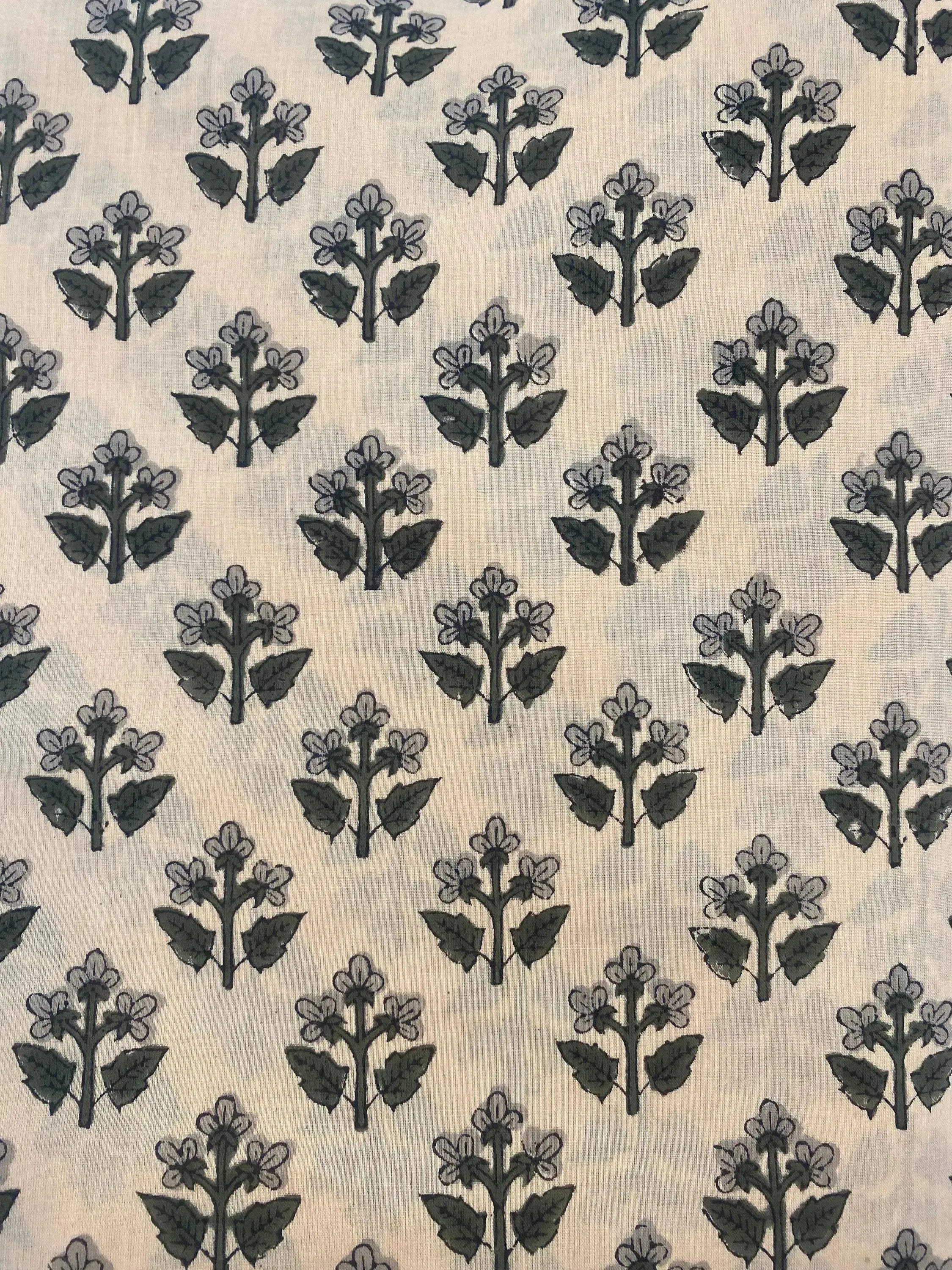 Lenny Red Floral Cotton Fabric by the Yard Cotton Fabric