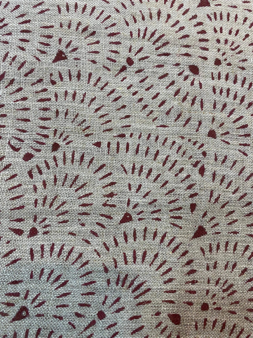 Inez Block Print Linen Linen Fabric