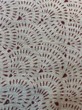 1 Yard Cut Out-Inez Block Print Linen Fabric 1 Yard Linen Fabric