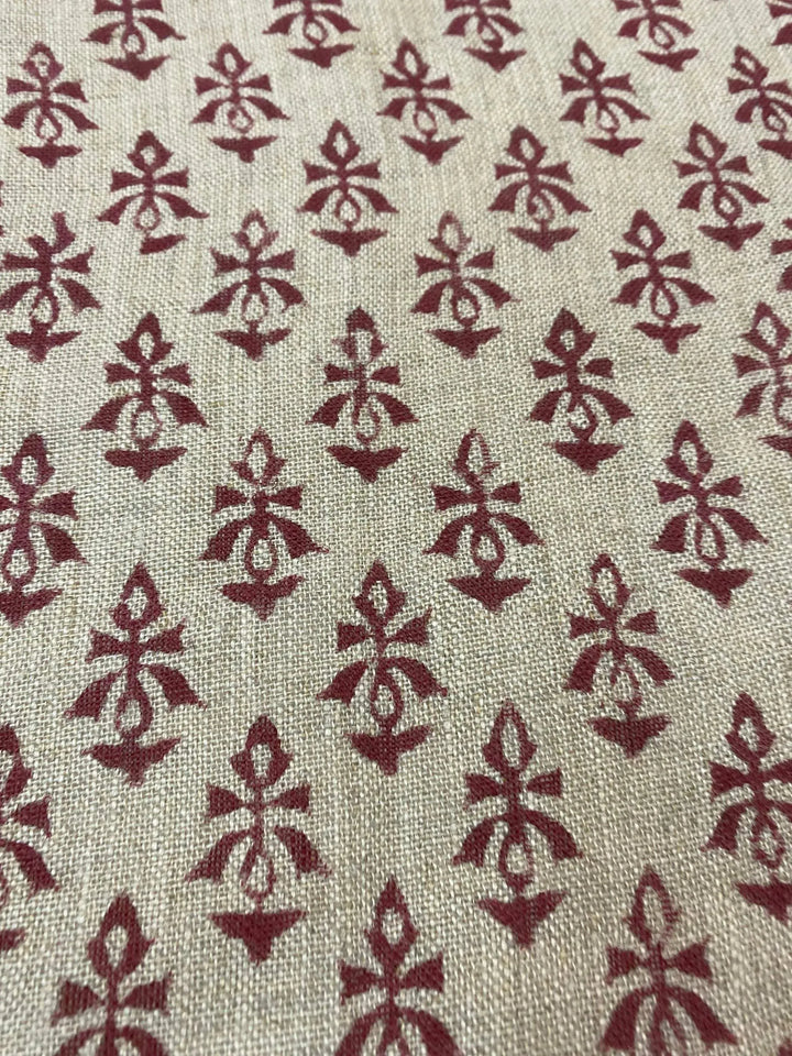 58" inches Indian Hand Block Print Fabric, Indian Linen Fabric, Block Print Fabric, Designer Floral Printing Fabric, Upholstery fabric, - Maple Village Lane