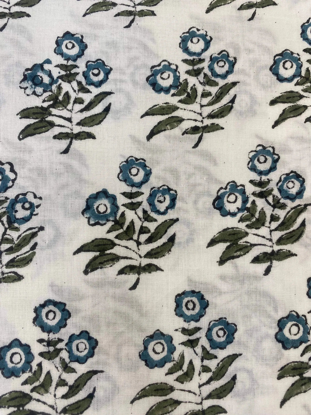 Briannah Indian Block Print Cotton Fabric by the Yard Cotton Fabric
