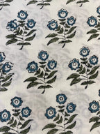 Briannah Indian Block Print Cotton Fabric by the Yard Cotton Fabric
