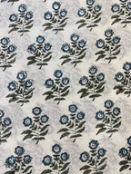 Briannah Indian Block Print Cotton Fabric by the Yard Cotton Fabric