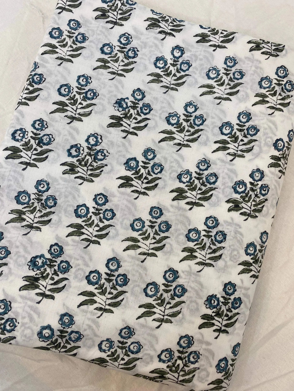 Briannah Indian Block Print Cotton Fabric by the Yard Cotton Fabric