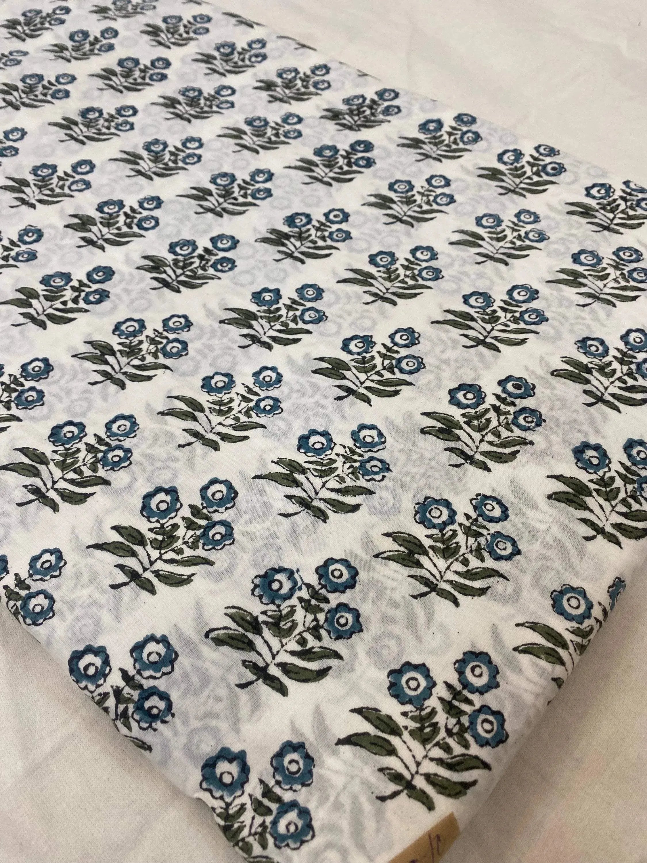 Briannah Indian Block Print Cotton Fabric by the Yard Cotton Fabric