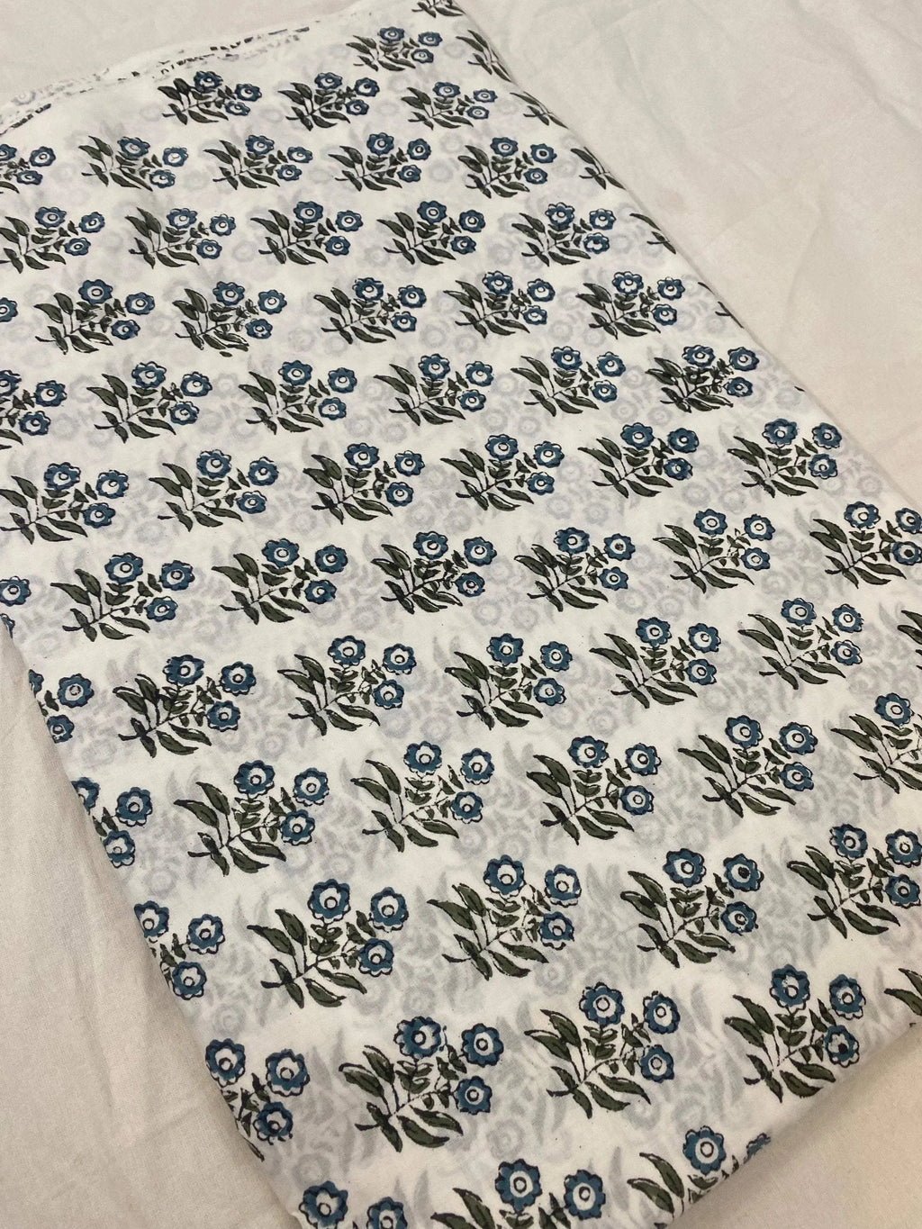 Briannah Indian Block Print Cotton Fabric by the Yard Cotton Fabric