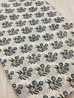 Briannah Indian Block Print Cotton Fabric by the Yard Cotton Fabric