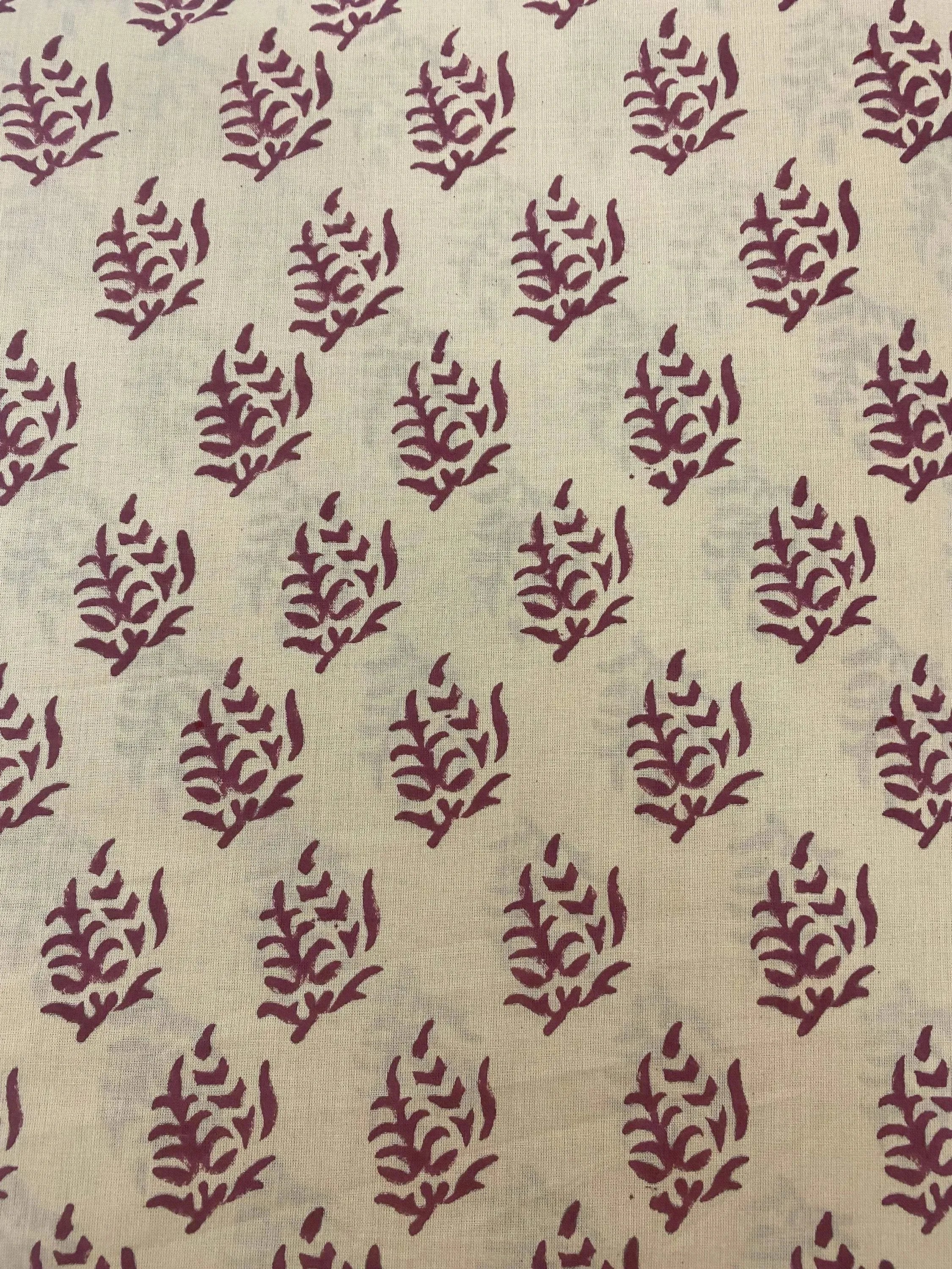 Luc Hand Block Printed Cotton Fabric By Yard Cotton Fabric