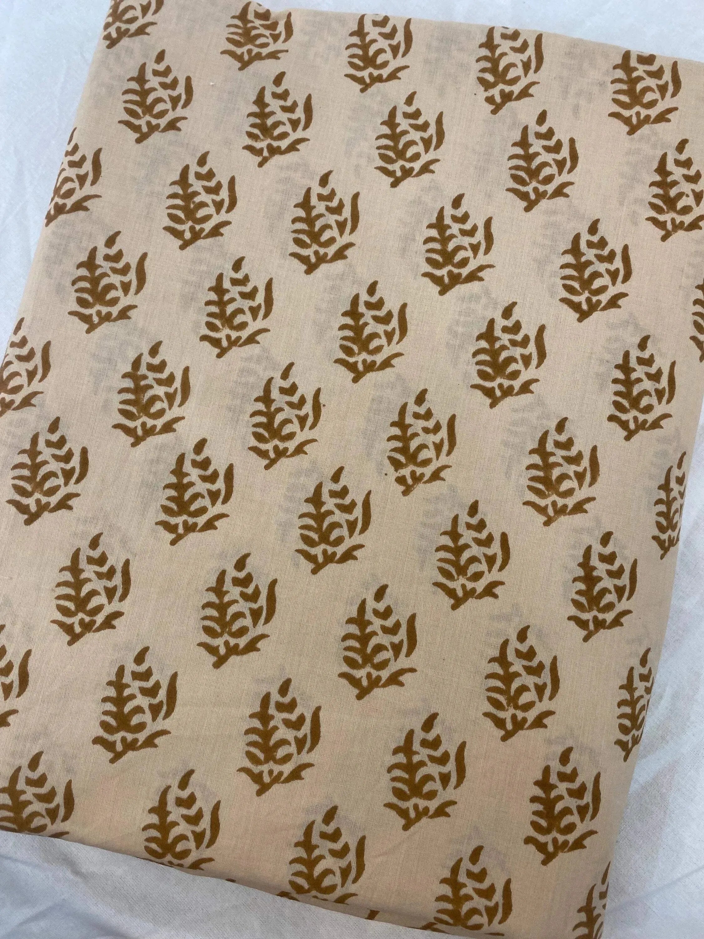 Luc Hand Block Printed Cotton Fabric By Yard Cotton Fabric