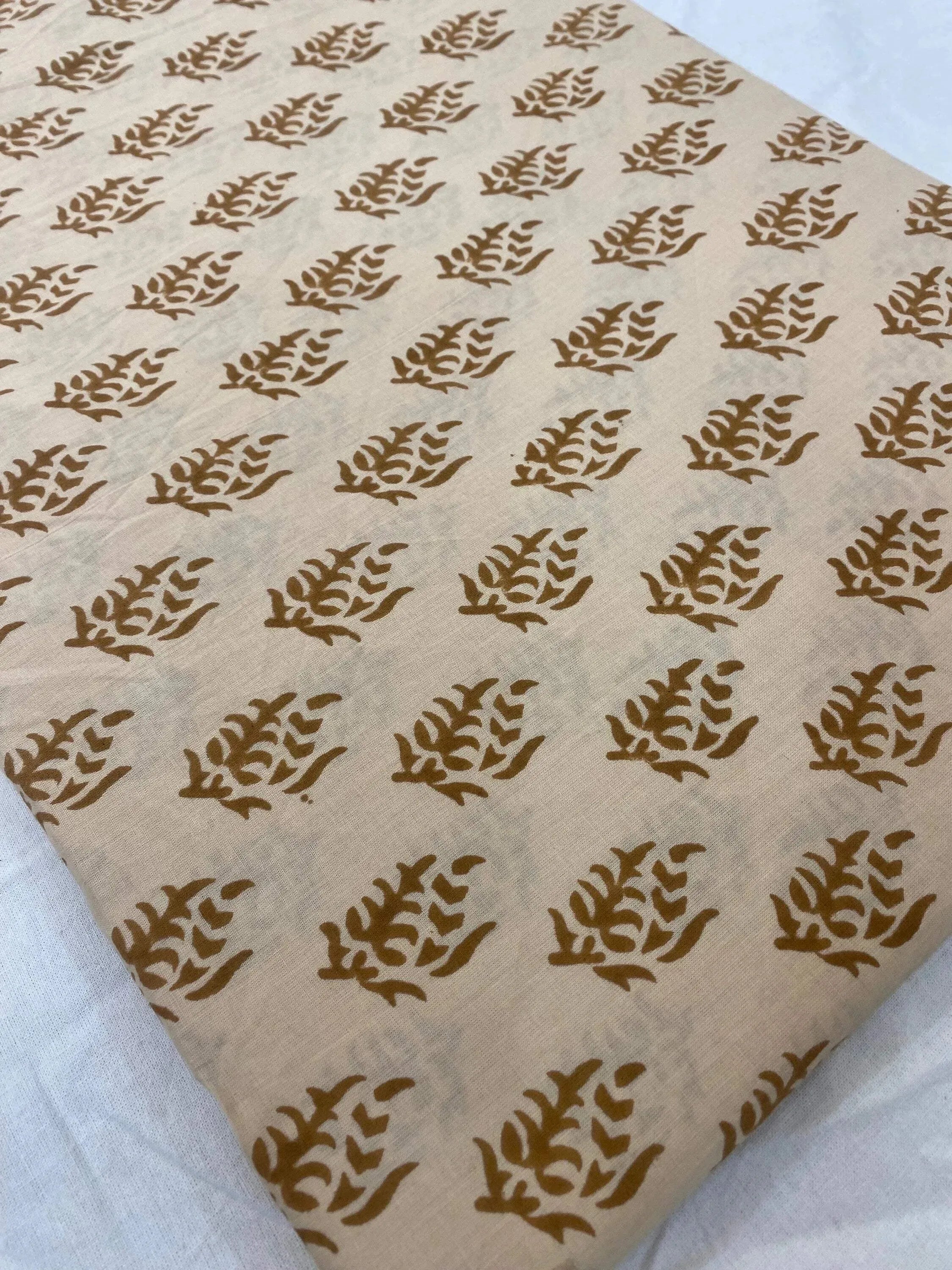 Luc Hand Block Printed Cotton Fabric By Yard Cotton Fabric