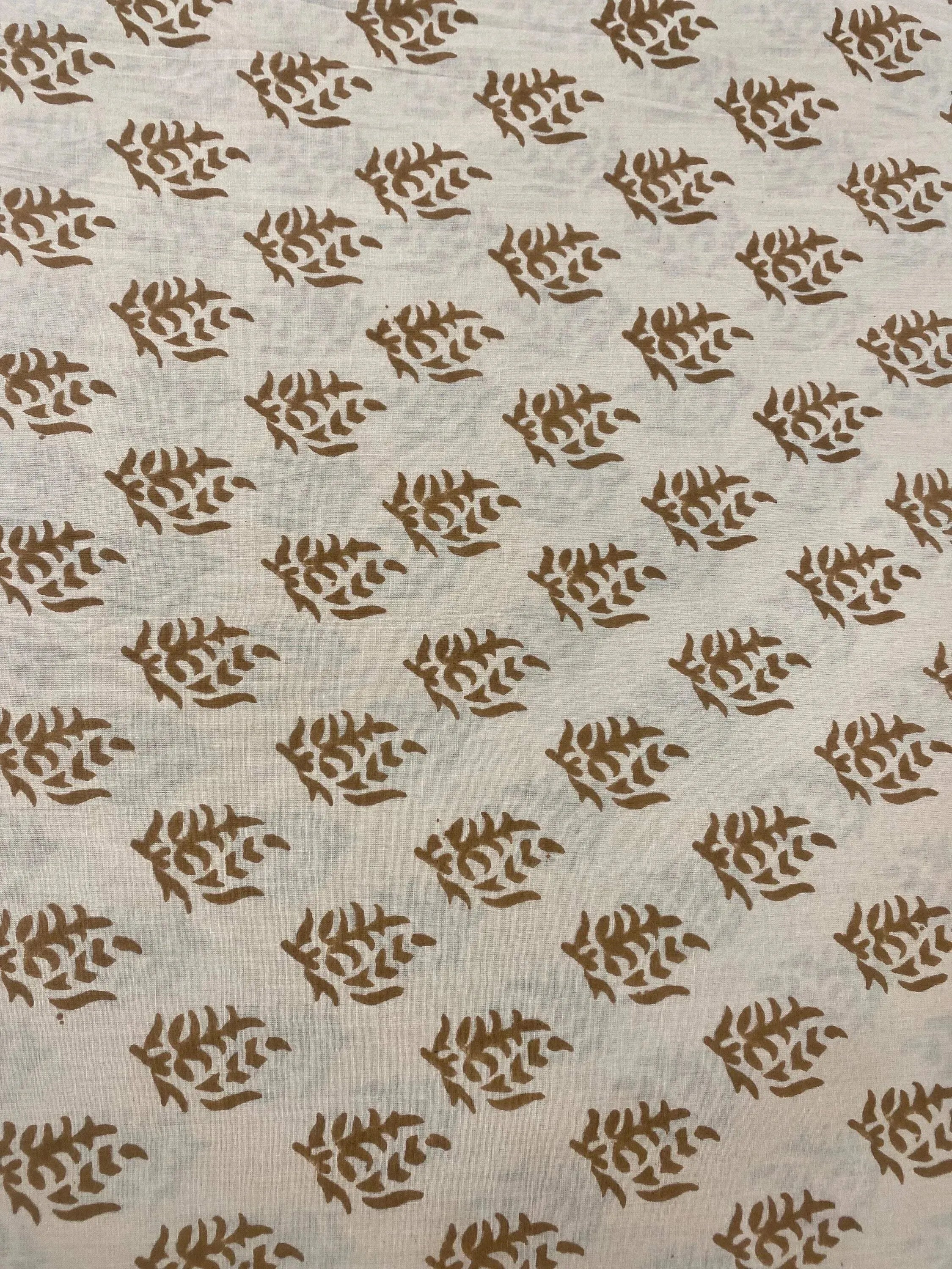 Luc Hand Block Printed Cotton Fabric By Yard Cotton Fabric