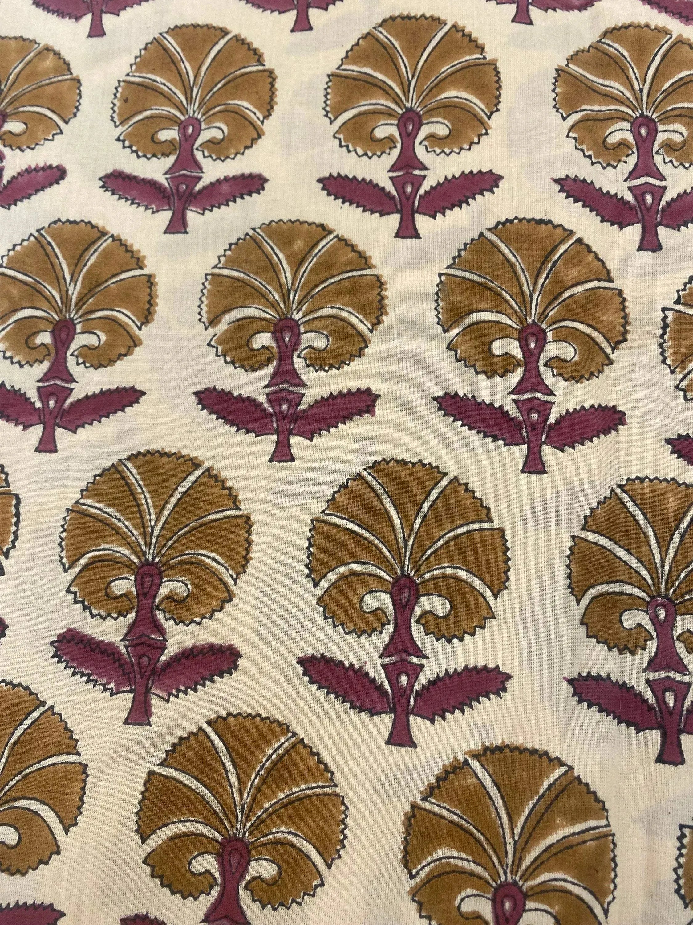 Hope Soft Cotton Block Printed Fabric Cotton Fabric