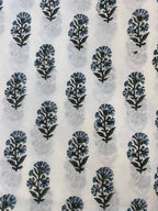 Thorian Hand Block Printed Floral Cotton Cotton Fabric