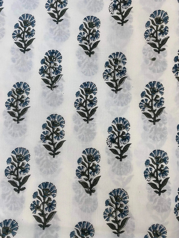 Thorian Hand Block Printed Floral Cotton