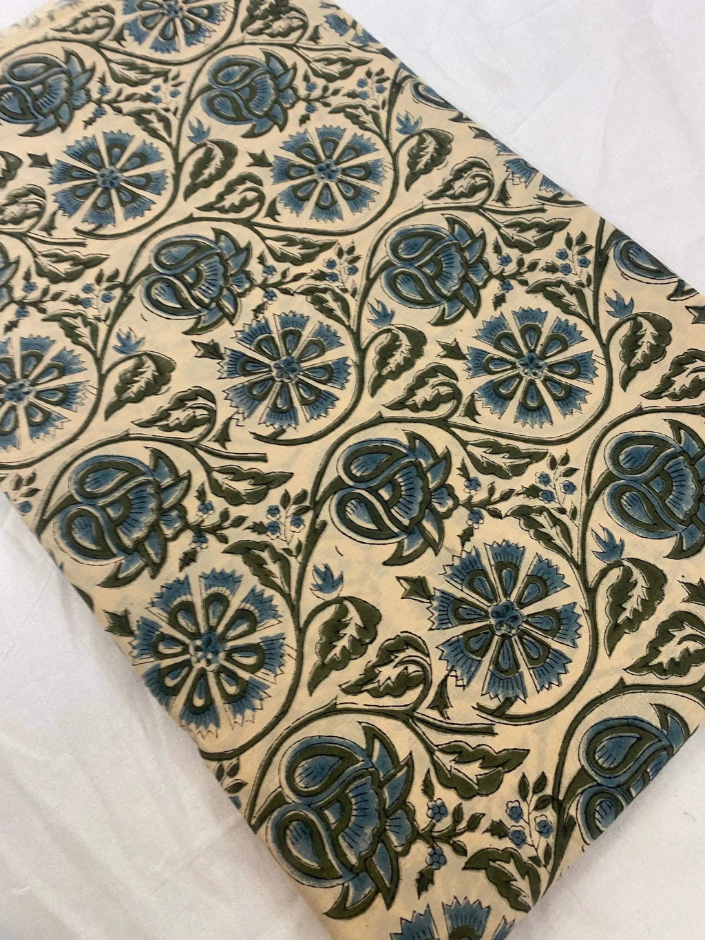 Agnes Hand Block Printed Cotton Fabric Cotton Fabric