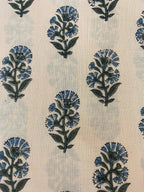 Thorian Hand Block Printed Floral Cotton Cotton Fabric